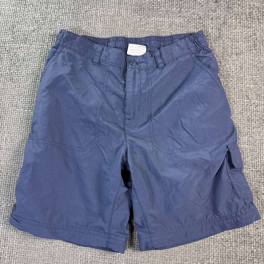 Columbia Cargo Shorts Kids Large 14/16 Navy Blue Nylon Hiking Gorpcore